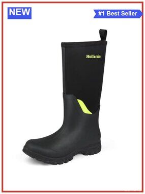 Hellorain Neoprene Rubber Waterproof Rain Boots Non-Slip Lightweight Breathable